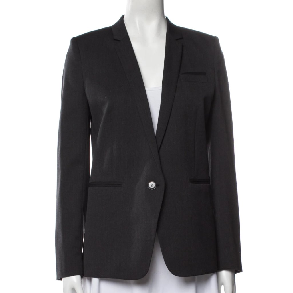 The Kooples Dark Grey Blazer Size 36 Womens Medium